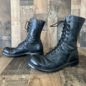 Corcoran Vintage Black Lace Up Jump Boots Mens 10 D